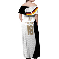 Custom Germany Football Off Shoulder Maxi Dress Black Eagle Glory 2026 Fan Edition