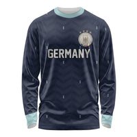Custom Germany Football 2026 Long Sleeve Shirt Midnight Eagle Heritage