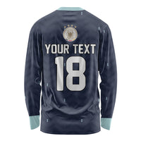 Custom Germany Football 2026 Long Sleeve Shirt Midnight Eagle Heritage