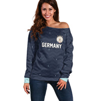 Custom Germany Football 2026 Off Shoulder Sweater Midnight Eagle Heritage