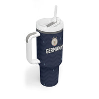 Custom Germany Football 2026 Tumbler With Handle Midnight Eagle Heritage
