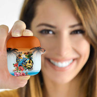 Cayman Islands AirPods Case Iguanas And Parrot Hisbius Flower - Wonder Print Shop