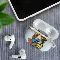 Cayman Islands AirPods Case Iguanas And Parrot Hisbius Flower - Wonder Print Shop
