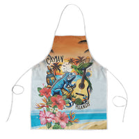 Cayman Islands Apron Iguanas And Parrot Hisbius Flower - Wonder Print Shop