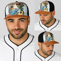 Cayman Islands Baseball Net Cap Iguanas And Parrot Hisbius Flower - Wonder Print Shop