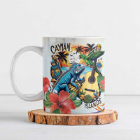 Cayman Islands Ceramic Mug Iguanas And Parrot Hisbius Flower - Wonder Print Shop