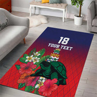Custom Cayman Islands Area Rug Green Turtle Sporty Style - Wonder Print Shop