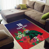 Custom Cayman Islands Area Rug Green Turtle Sporty Style - Wonder Print Shop