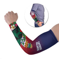 Custom Cayman Islands Arm Sleeves Green Turtle Sporty Style - Wonder Print Shop