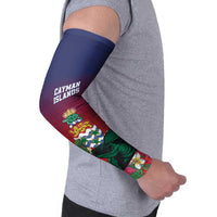 Custom Cayman Islands Arm Sleeves Green Turtle Sporty Style - Wonder Print Shop