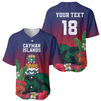 Custom Cayman Islands Baseball Jersey Green Turtle Sporty Style - Wonder Print Shop