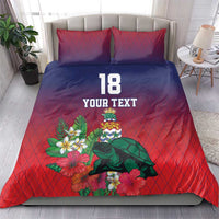 Custom Cayman Islands Bedding Set Green Turtle Sporty Style - Wonder Print Shop