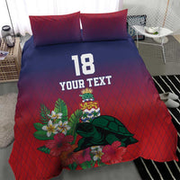 Custom Cayman Islands Bedding Set Green Turtle Sporty Style - Wonder Print Shop