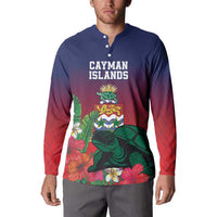 Custom Cayman Islands Button Sweatshirt Green Turtle Sporty Style - Wonder Print Shop