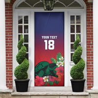Custom Cayman Islands Door Cover Green Turtle Sporty Style - Wonder Print Shop