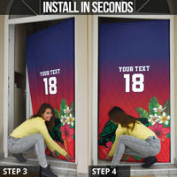 Custom Cayman Islands Door Cover Green Turtle Sporty Style - Wonder Print Shop