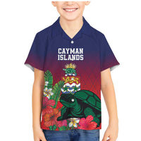 Custom Cayman Islands Family Matching Mermaid Dress and Hawaiian Shirt Green Turtle Sporty Style - Wonder Print Shop
