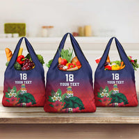 Custom Cayman Islands Grocery Bag Green Turtle Sporty Style - Wonder Print Shop