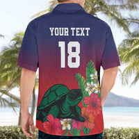 Custom Cayman Islands Hawaiian Shirt Green Turtle Sporty Style - Wonder Print Shop