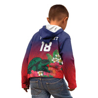 Custom Cayman Islands Kid Hoodie Green Turtle Sporty Style - Wonder Print Shop