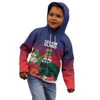 Custom Cayman Islands Kid Hoodie Green Turtle Sporty Style - Wonder Print Shop