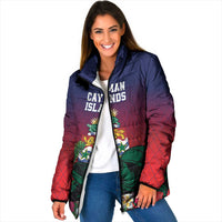 Custom Cayman Islands Padded Jacket Green Turtle Sporty Style - Wonder Print Shop