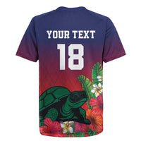 Custom Cayman Islands Rugby Jersey Green Turtle Sporty Style - Wonder Print Shop