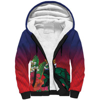 Custom Cayman Islands Sherpa Hoodie Green Turtle Sporty Style - Wonder Print Shop
