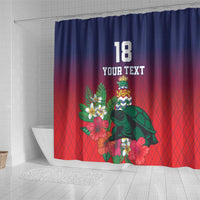 Custom Cayman Islands Shower Curtain Green Turtle Sporty Style - Wonder Print Shop