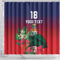 Custom Cayman Islands Shower Curtain Green Turtle Sporty Style - Wonder Print Shop