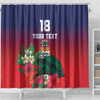 Custom Cayman Islands Shower Curtain Green Turtle Sporty Style - Wonder Print Shop