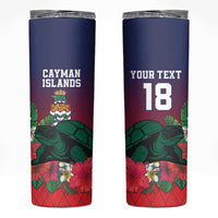 Custom Cayman Islands Skinny Tumbler Green Turtle Sporty Style - Wonder Print Shop