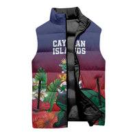 Custom Cayman Islands Sleeveless Puffer Jacket Green Turtle Sporty Style - Wonder Print Shop
