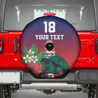 Custom Cayman Islands Spare Tire Cover Green Turtle Sporty Style - Wonder Print Shop