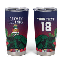 Custom Cayman Islands Tumbler Cup Green Turtle Sporty Style - Wonder Print Shop