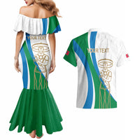 Personalized Italian Region Abruzzo Couples Matching Mermaid Dress and Hawaiian Shirt Italy Sporty Style - Wonder Print Shop