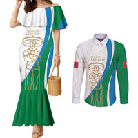 Personalized Italian Region Abruzzo Couples Matching Mermaid Dress and Long Sleeve Button Shirt Italy Sporty Style - Wonder Print Shop