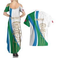 Personalized Italian Region Abruzzo Couples Matching Summer Maxi Dress and Hawaiian Shirt Italy Sporty Style - Wonder Print Shop