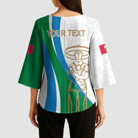 Personalized Italian Region Abruzzo Kimono Sleeve Blouse Italy Sporty Style - Wonder Print Shop