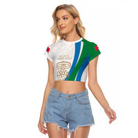 Personalized Italian Region Abruzzo Raglan Cropped T Shirt Italy Sporty Style - Wonder Print Shop