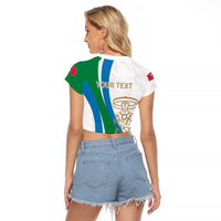 Personalized Italian Region Abruzzo Raglan Cropped T Shirt Italy Sporty Style - Wonder Print Shop