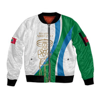 Personalized Italian Region Abruzzo Sleeve Zip Bomber Jacket Italy Sporty Style - Wonder Print Shop