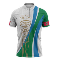 Personalized Italian Region Abruzzo Zipper Polo Shirt Italy Sporty Style - Wonder Print Shop