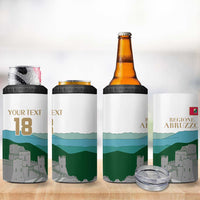 Custom Italy Abruzzo 4 in 1 Can Cooler Tumbler Gran Sasso d'Italia - Wonder Print Shop