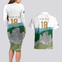 Custom Italy Abruzzo Couples Matching Long Sleeve Bodycon Dress and Hawaiian Shirt Gran Sasso d'Italia - Wonder Print Shop