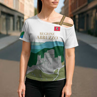 Custom Italy Abruzzo Cross Shoulder Shirt Gran Sasso d'Italia - Wonder Print Shop