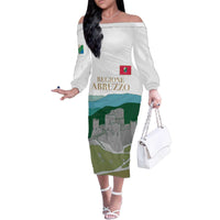 Custom Italy Abruzzo Family Matching Off The Shoulder Long Sleeve Dress and Hawaiian Shirt Gran Sasso d'Italia - Wonder Print Shop