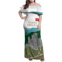 Custom Italy Abruzzo Family Matching Off Shoulder Maxi Dress and Hawaiian Shirt Gran Sasso d'Italia - Wonder Print Shop