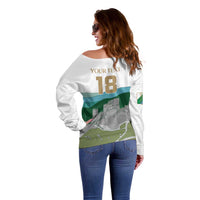 Custom Italy Abruzzo Off Shoulder Sweater Gran Sasso d'Italia - Wonder Print Shop