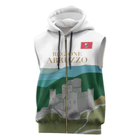 Custom Italy Abruzzo Sleeveless Zip Hoodie Gran Sasso d'Italia - Wonder Print Shop